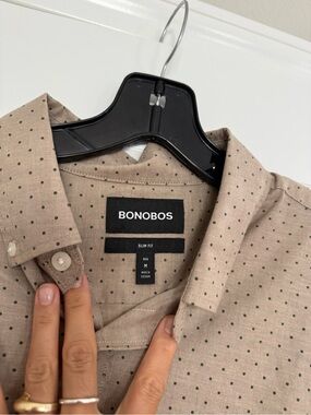 Bonobos Slim Fit Micro Dot Button Down Shirt Men’s Medium
